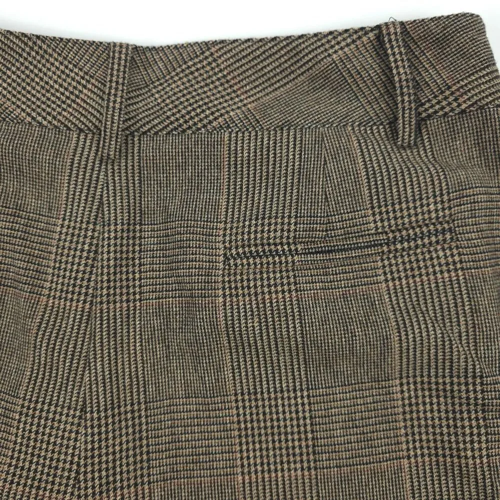 NEW CO Collections Wool Wide Leg Trouser Plaid Academia Old Money Quiet Luxury - Picture 9 of 13